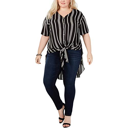 NY Collection Plus Size Striped High Low Top