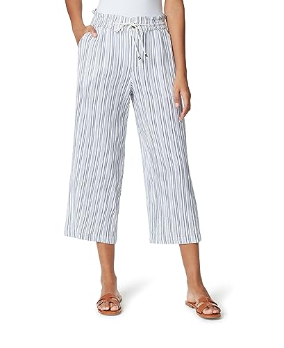 Anne Klein Womens Elena Cotton Cropped Wide Leg Pants