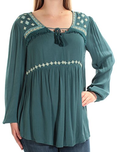 Style & Co Embroidered Peasant Tunic Top