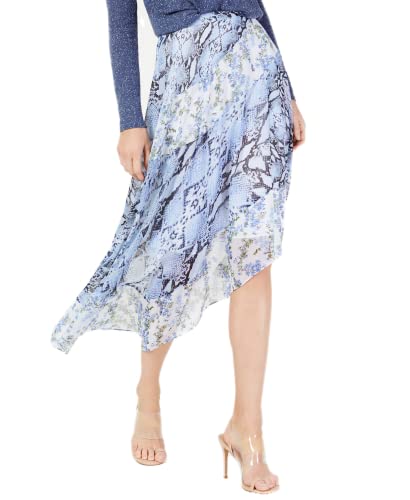INC Asymmetrical Printed Midi Skirt