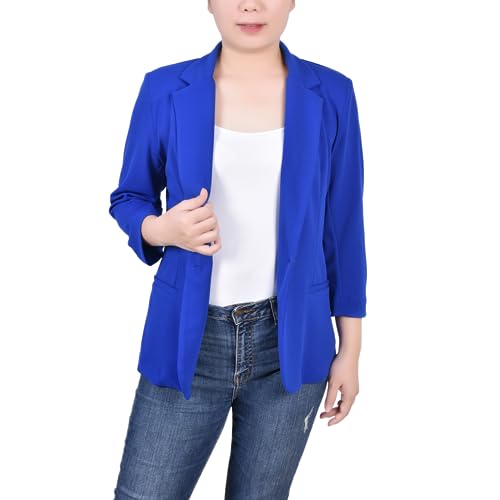 Petite 3/4 Sleeve Scuba Crepe Blazer