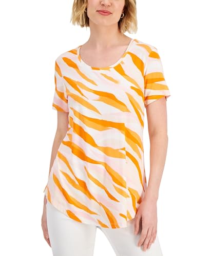 JM Collection Petite Lagoon Ripple Top