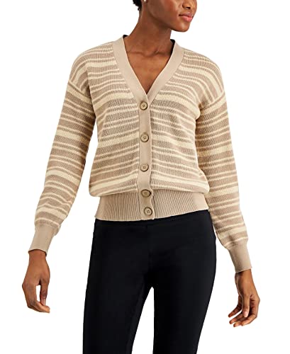 Alfani Striped Button Front Cardigan