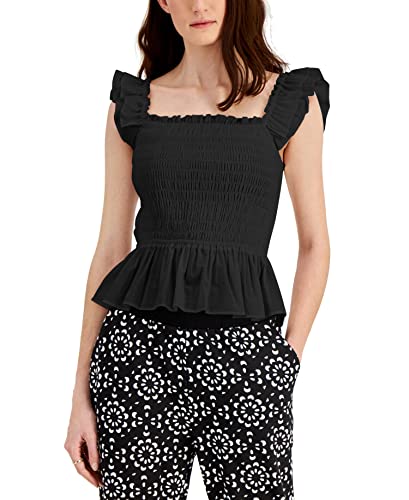 INC International Concepts Womens Smocked Blouse