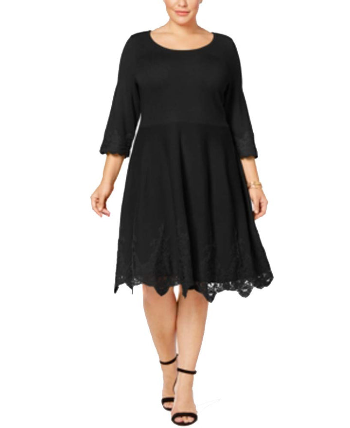 Charter Club Plus Size Lace Hem Sweater Dress
