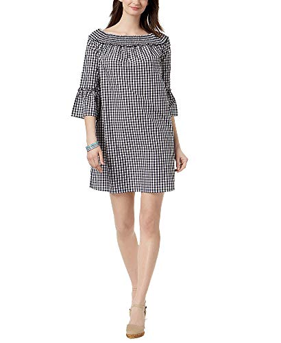 charter club shift dress Charter Club Women's Printed 100% Linen Sleeveless Shift Dress - White