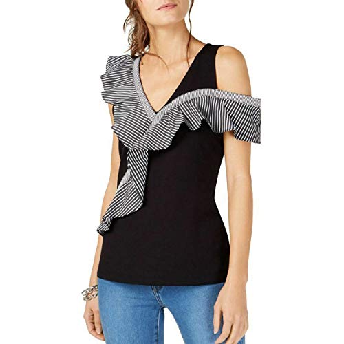 Asymmetrical Ruffle Detail Top