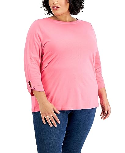 Karen Scott Plus Size Boatneck Top