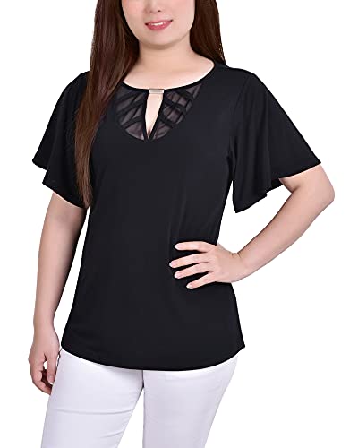 Petite Short Flutter Sleeve Top