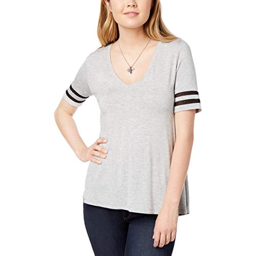 Bar III Short Sleeve Illusion Varsity Tee