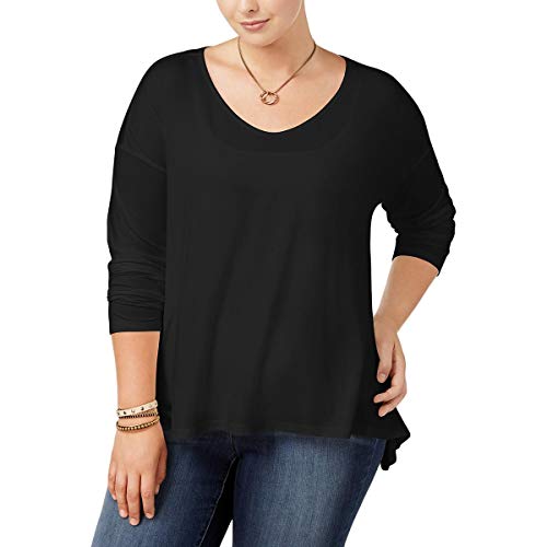 Say What Trendy Plus Size Long Sleeve Swing Top