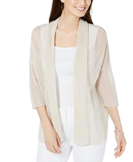 Alfani Petite Open Stitch Cardigan