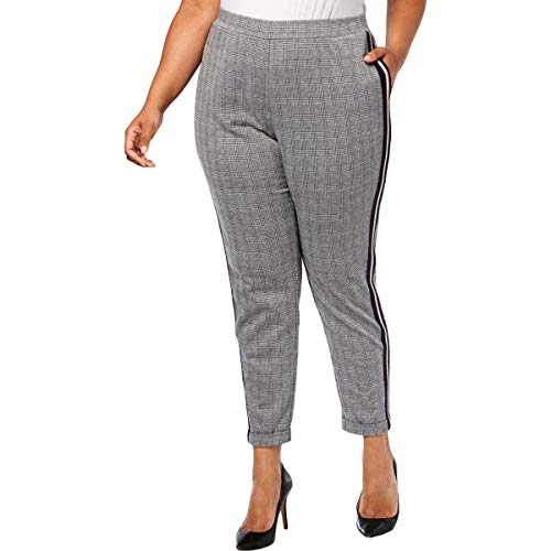 NY Collection Plus Size Petite Plus Side Stripe Skinny Pants
