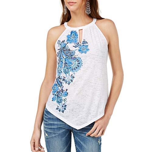 Printed Pointed Hem Top