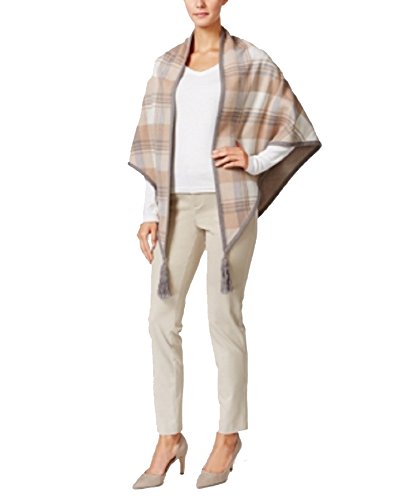 Charter Club Plaid Poncho Cardigan