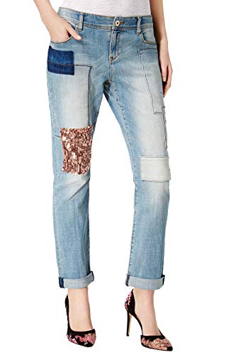 Patched Boyfriend Jeans
