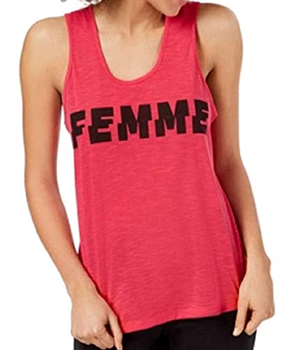 Material Girl Active Juniors Femme Graphic Knot Back Tank Top