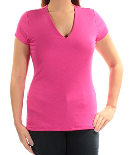 International Concepts Womens Ribbed V Neck Top