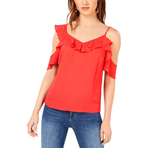 Bar III Asymmetrical Cold Shoulder Top
