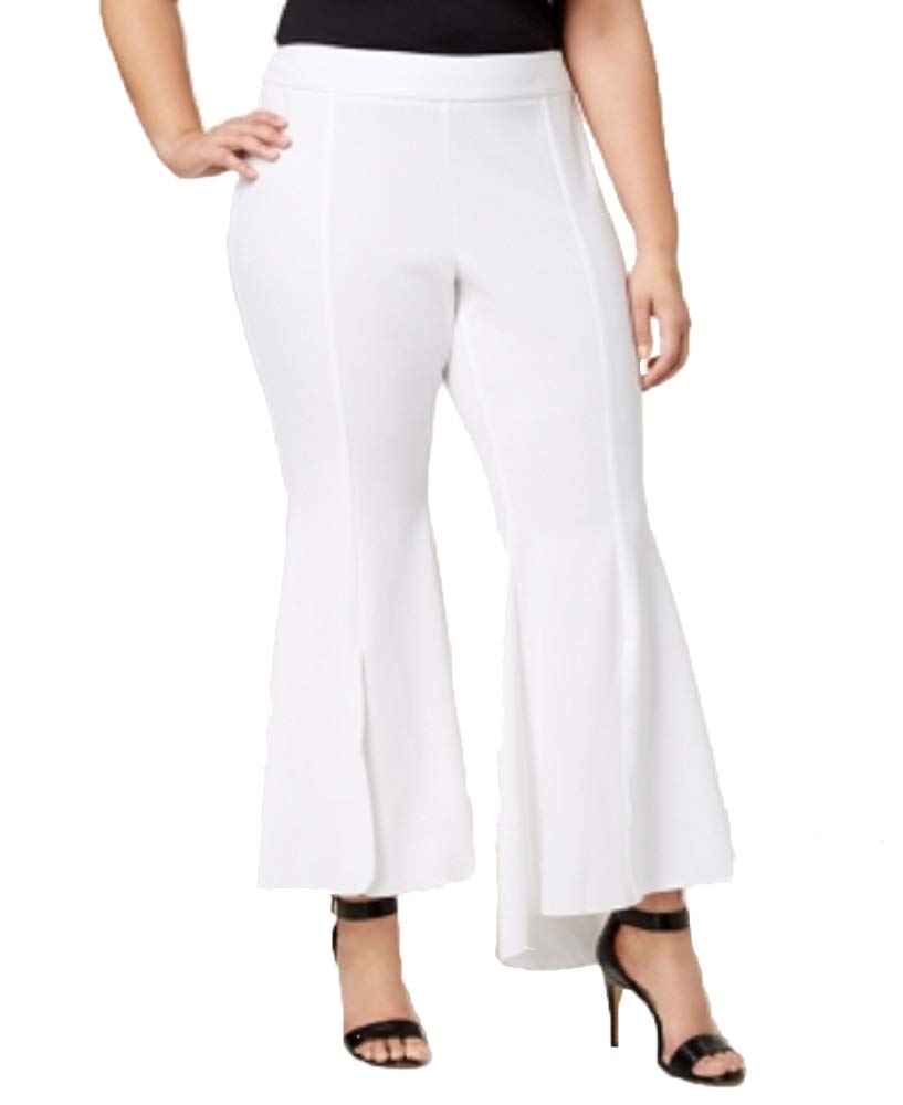 Plus Size Flared High Low Hem Pants