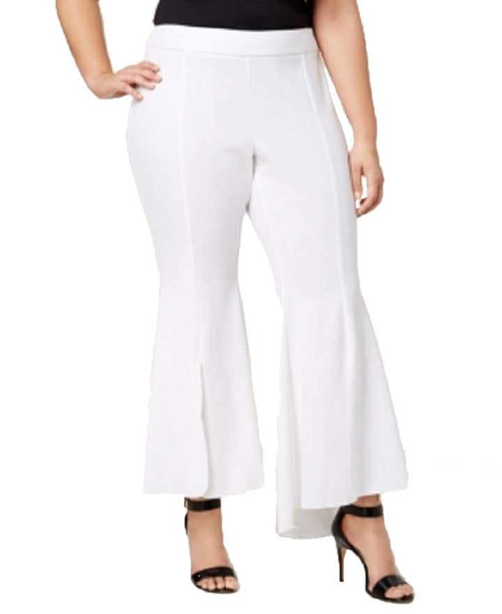 Plus Size Flared High Low Hem Pants