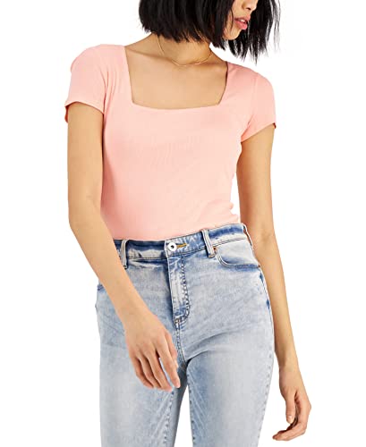 INC International Concepts Womens Ribbed Square Neck T-Shirt