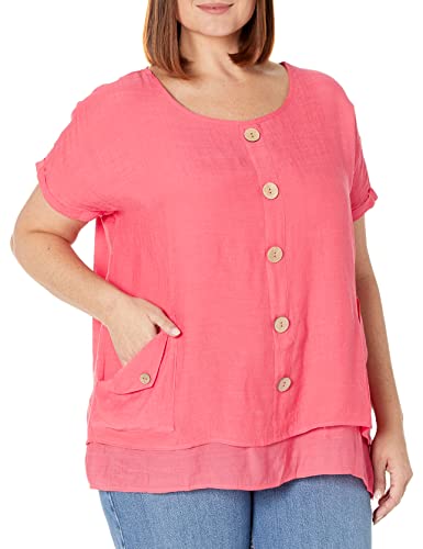 Plus Size Brianna Button Top