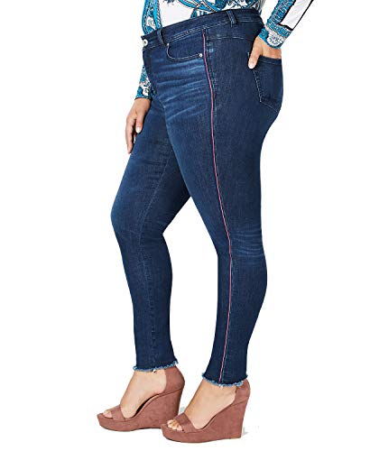 I.N.C. Plus Size Side-Stripe Skinny Jeans