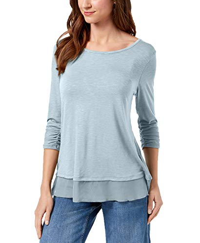 Style & Co Petite Chiffon Hem Top