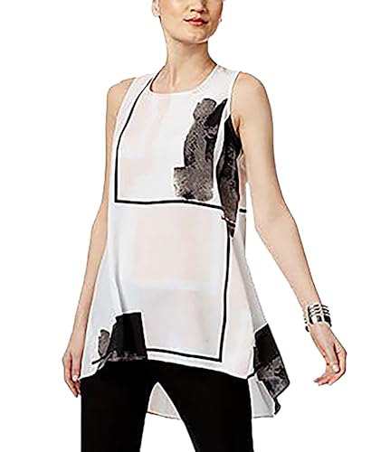 Alfani Petite Printed High Low Top