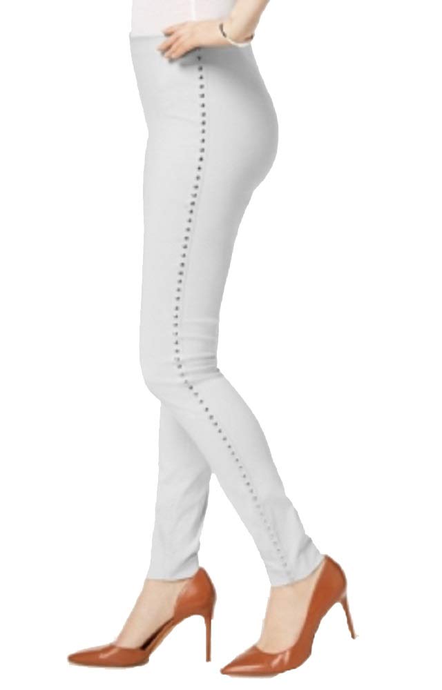 INC Curvy-Fit Studded Pull-On Skinny Pants