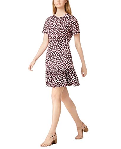 Maison Jules Printed Flounce Hem Dress
