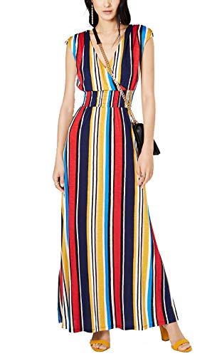 Petite Striped Smocked Maxi Dress