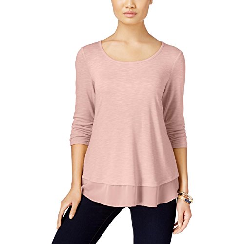 Style & Co Petite Chiffon Hem Top