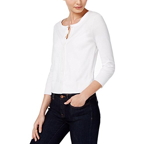 Maison Jules Peplum Back Mixed Media Cardigan