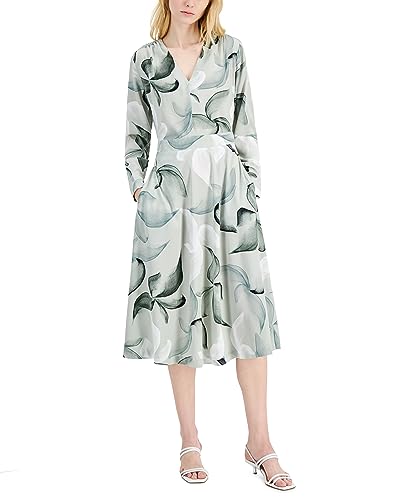 Alfani Floral Printed V Neck Dress