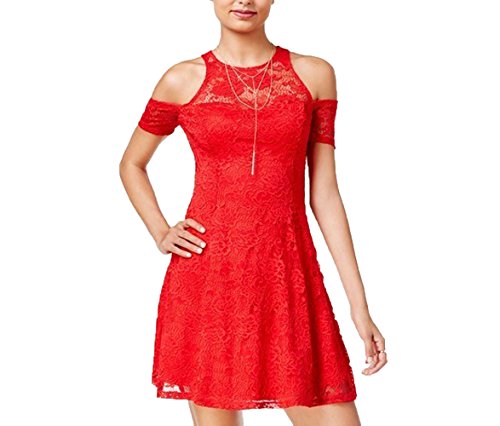 Material Girl Juniors Cold Shoulder Fit Flare Dress