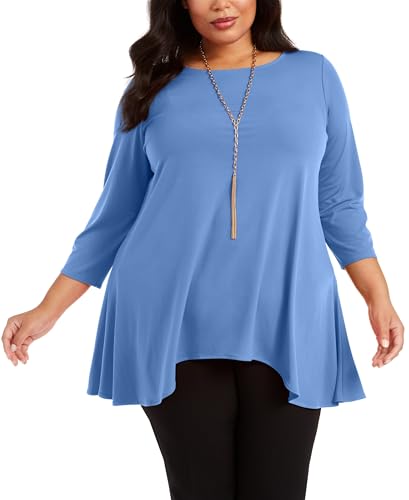 Alfani Plus Size Solid Swing Top