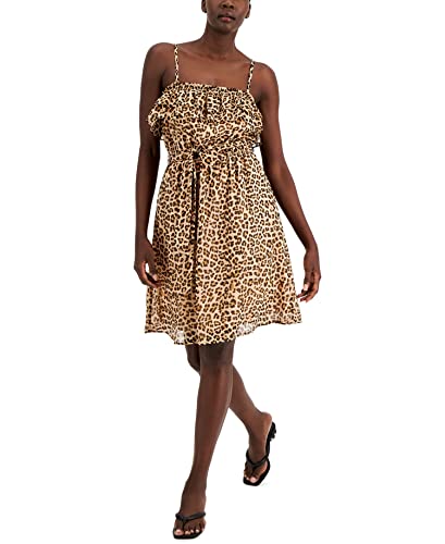 INC International Concepts Womens Cheetah Print Spaghetti Strap Mini Dress