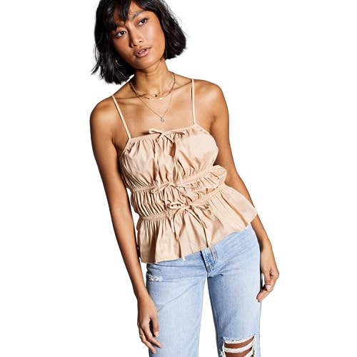 Now This Womens Cotton Tie Front Tank Top