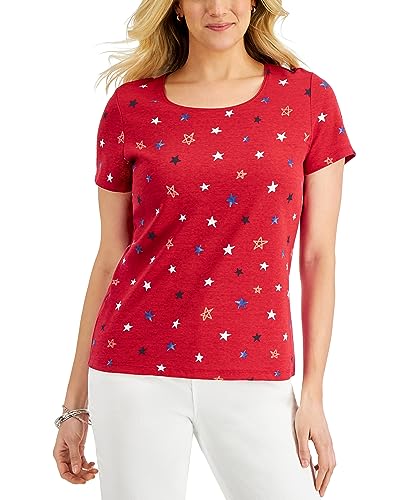 Karen Scott Womens Star Power Tee