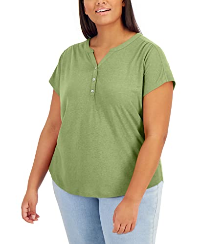 Style & Co Plus Size Split Neck Top
