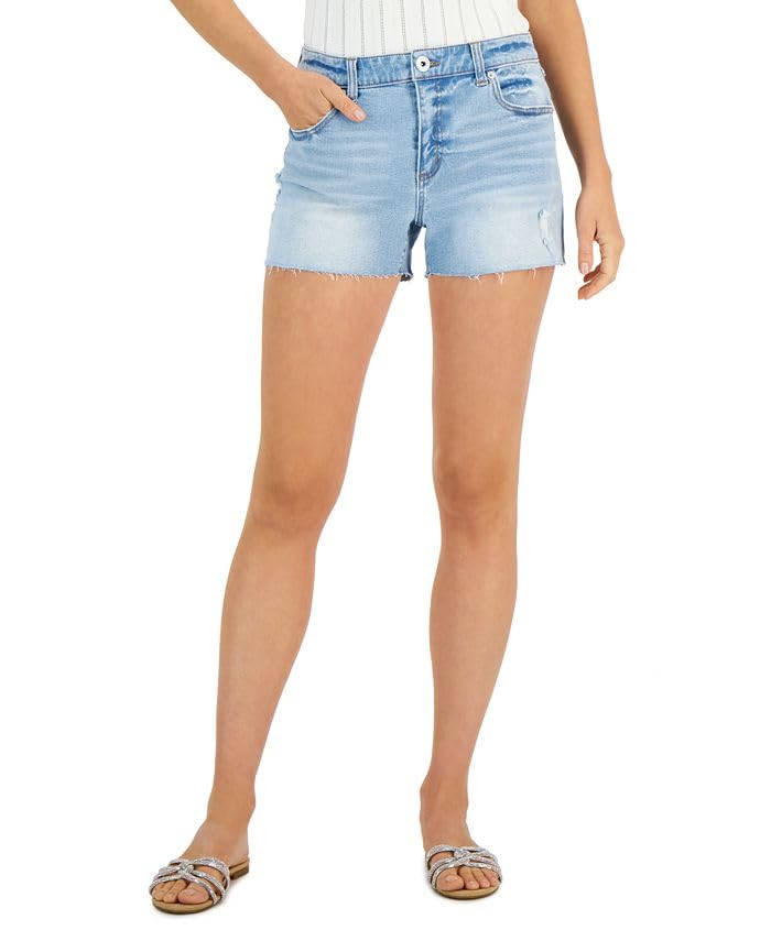 INC International Concepts Womens High Rise Raw Hem Jean Shorts