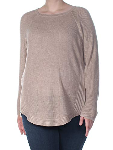 I.N.C. Plus Size Waffle-Knit Side-Zip Sweater