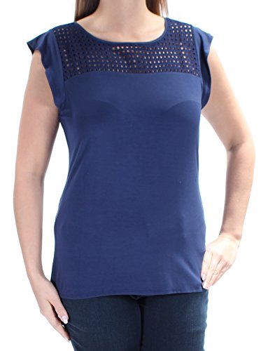 Maison Jules Flutter Sleeve Eyelet Detail Top