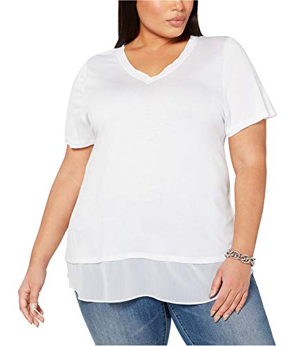 Plus Size Short Sleeve V Neck Tunic
