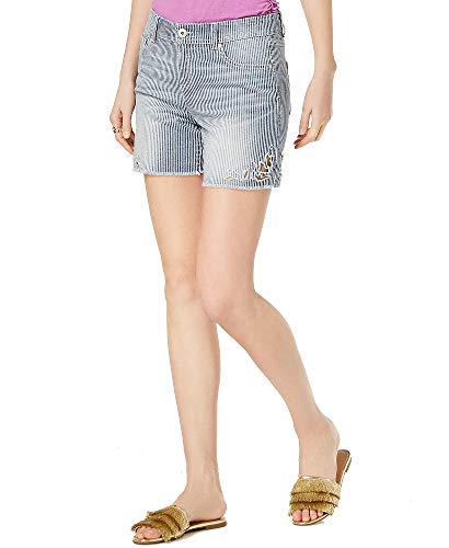 Curvy Fit Railroad Stripe Shorts