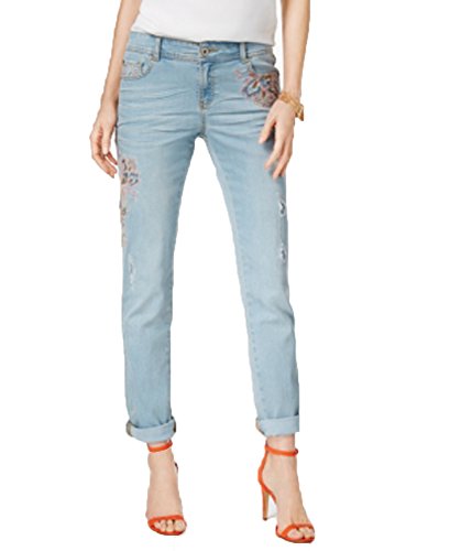 INC International Concepts Embroidered Straight Leg Jeans