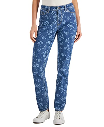 Charter Club Printed Straight Leg Jeans