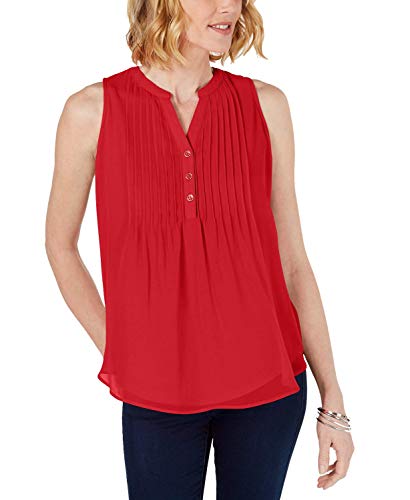Charter Club Sleeveless Pintuck Blouse
